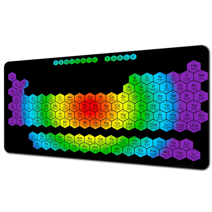 Giant Gaming Mouse Pad with Colorful Periodic Table Print - Superior Precision and Long-lasting Durability