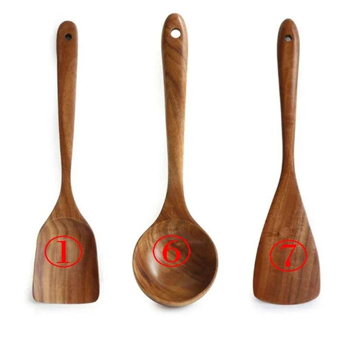 Rustic Acacia Wood Culinary Utensil Set - Timeless Tools for the Modern Kitchen