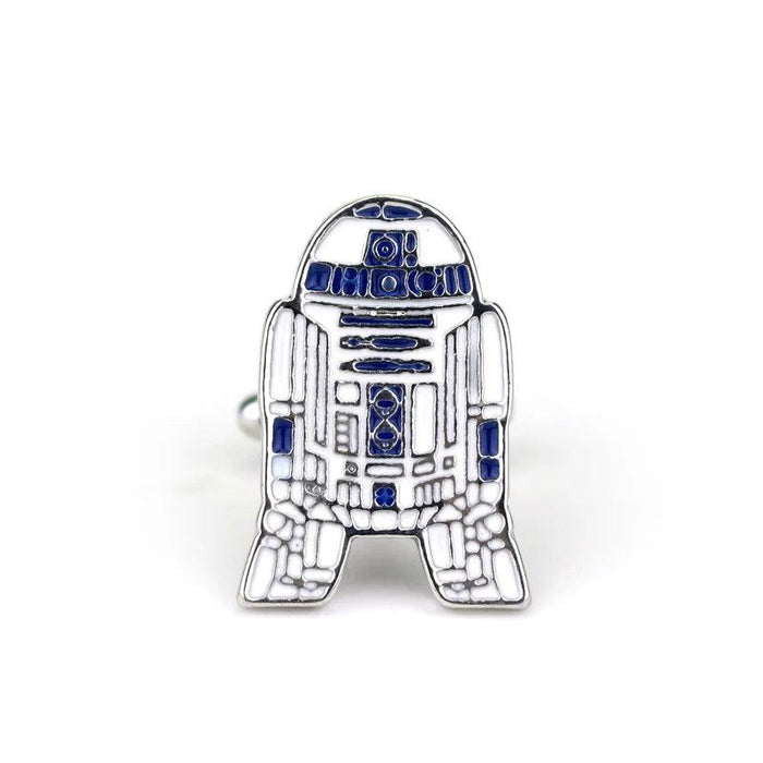 R2-D2 Movie-Inspired Cufflinks: Stylish Alloy Accessories for Star Wars Enthusiasts