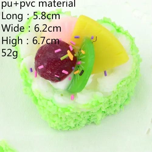 Realistic Faux Fruit Cake Display Model for Home Decor and Photography - 1 Piece Artificial Dessert Prop