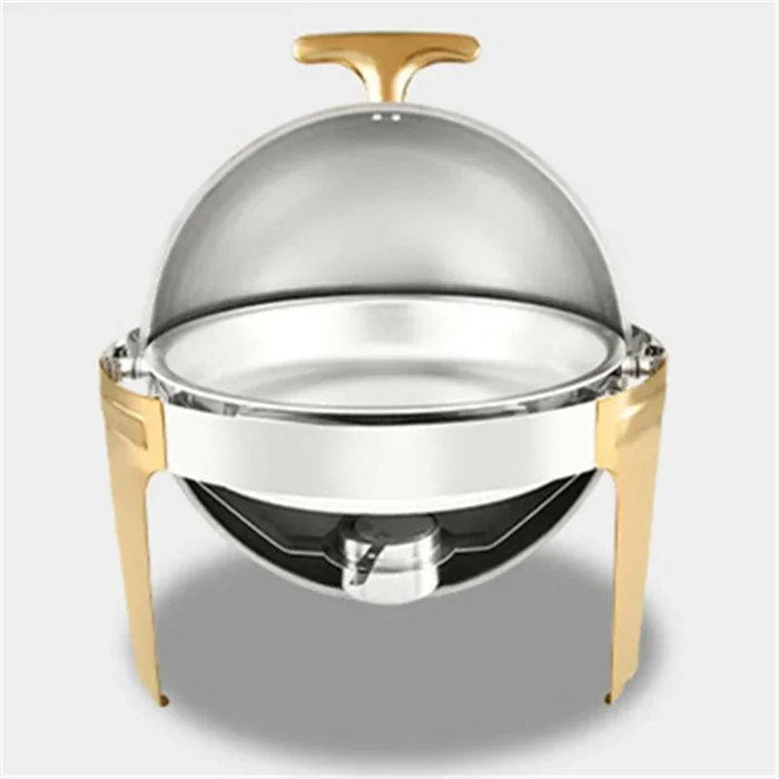 6L Stainless Steel Buffet Food Warmer with Innovative Flip-Top Lid