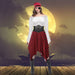 Elegant Women's Swashbuckler Costume – Corset and Flowing Skirt for Halloween and Themed Events