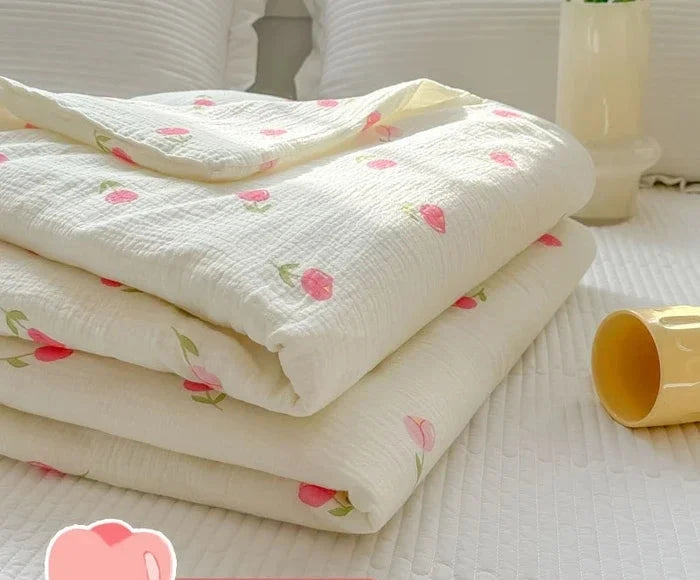 Cooling Lightweight Summer Comfort Quilt for Single Beds - Soft Air-Conditioning Blanket/Duvet