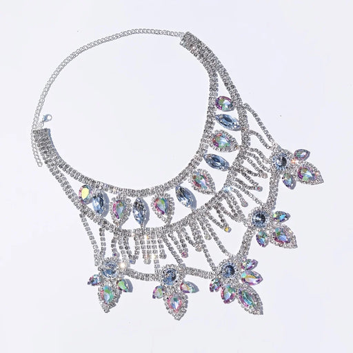 Sparkling AB Rhinestone Necklace for Women's Glamorous Fashion Statement