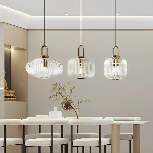 Elegant Japanese-Inspired LED Glass Pendant Lights for Modern Homes