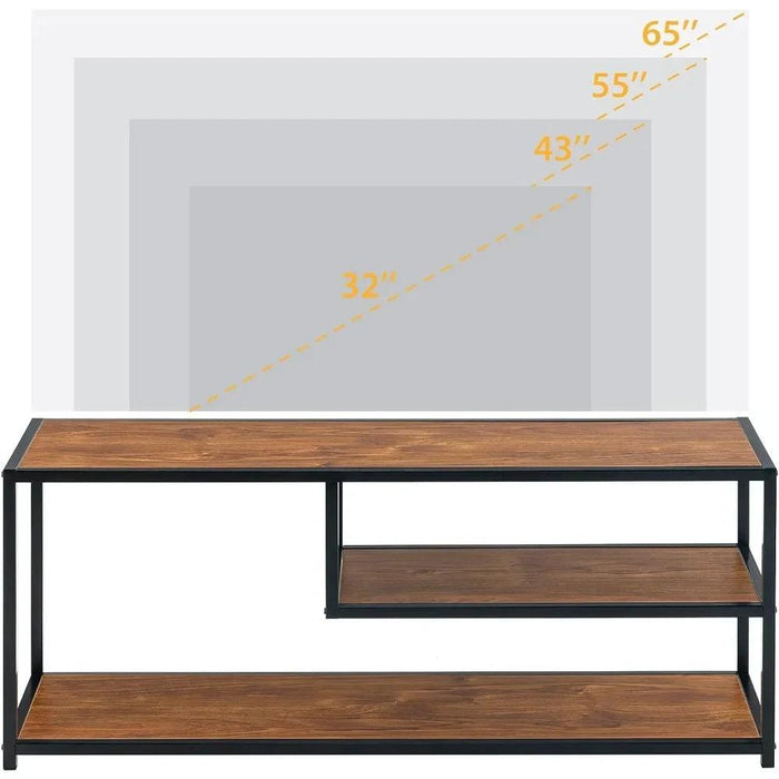 Contemporary 65" TV Stand with Unique 2+3 Storage Design - Versatile Entertainment Solution