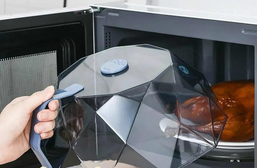 Ultimate Microwave Protection: Diamond Cut Cover for Mess-Free Heating