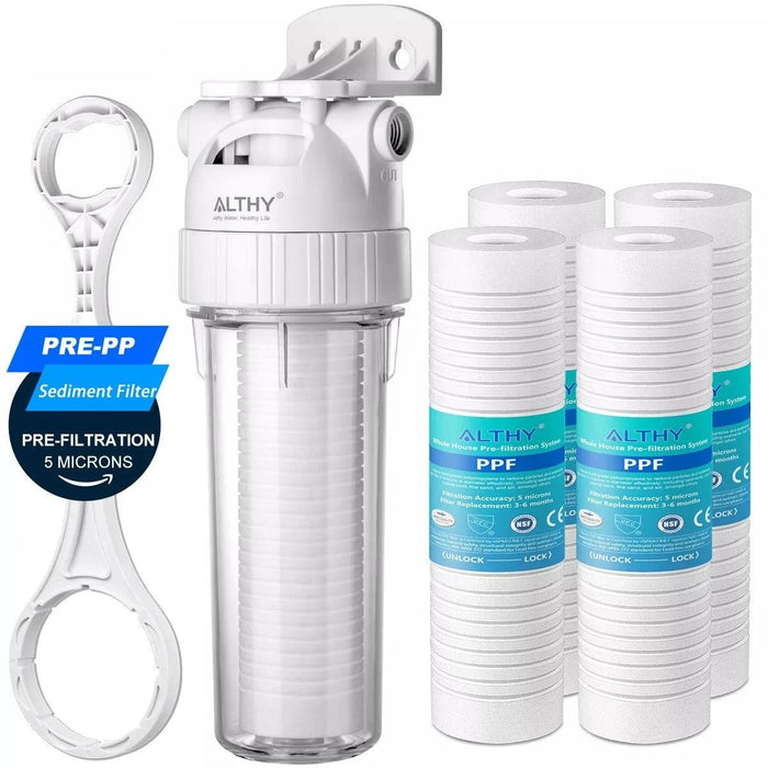 Advanced 5 Micron Sediment Filtration System with Polypropylene Pre-Filter for Superior Water Purity