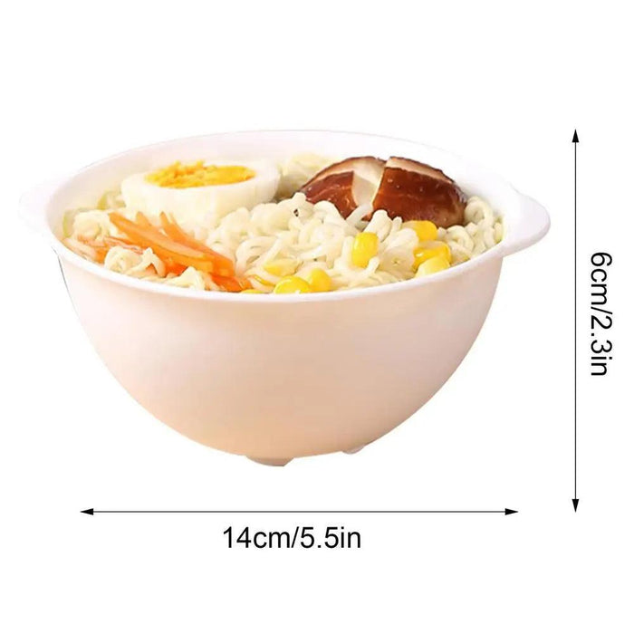 Eco-Friendly Wheat Straw Ramen Bowl with Lid - Versatile Kitchen Storage for Soups, Salads, and More