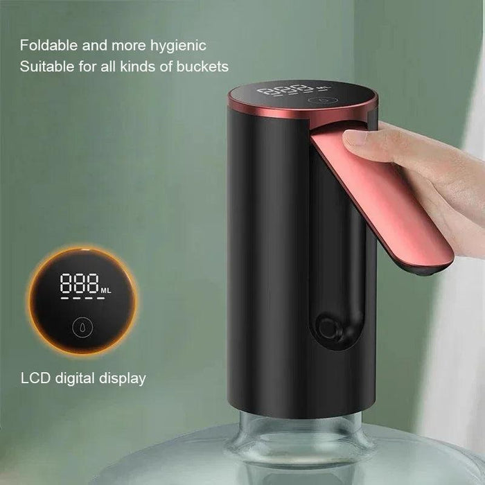 Smart Foldable Electric Water Dispenser - Portable Touch-Controlled Rechargeable Bottle Pump