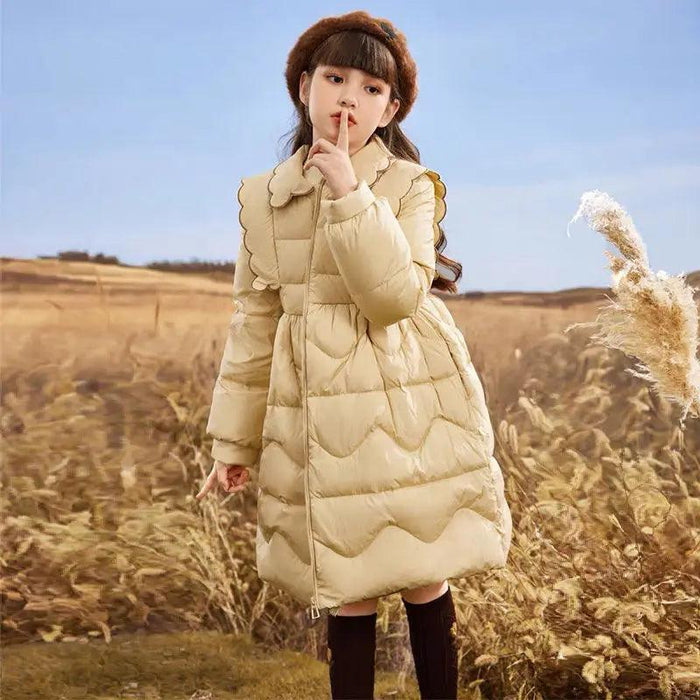 Chic Mid-Length Down Coat for Fashionable Teen Girls - Cozy Winter Essentials