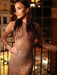 Sparkling Sheer Maxi Dress with Chic Split Hem - Versatile Beach Cover-Up & Evening Gown for Women