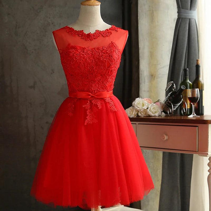 Chic White Lace A-Line Dress with Bowknot Detail - Women's Sleeveless Party Essential