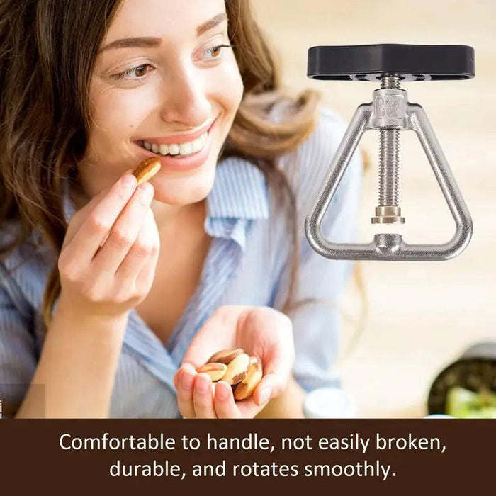 Premium Stainless Steel Manual Nut Cracker for Effortless Almond, Hazelnut, and Macadamia Shelling - Essential Kitchen Tool