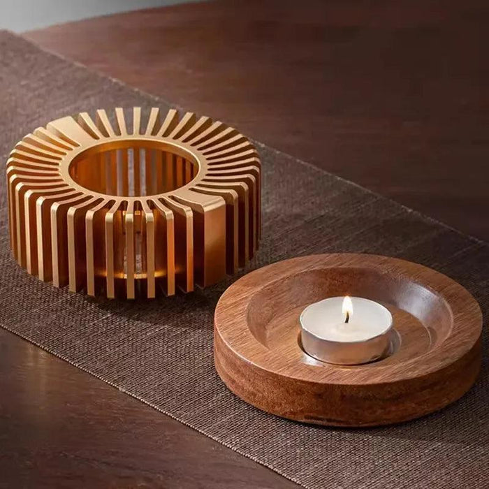 Elegant Bamboo Candle Warmer for Authentic Tea Ceremonies