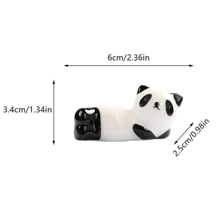 Cute Panda Ceramic Chopsticks Holder - Whimsical Tableware for Chinese & Japanese Dining