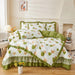 Chic Floral Ruffle Queen Bedding Set