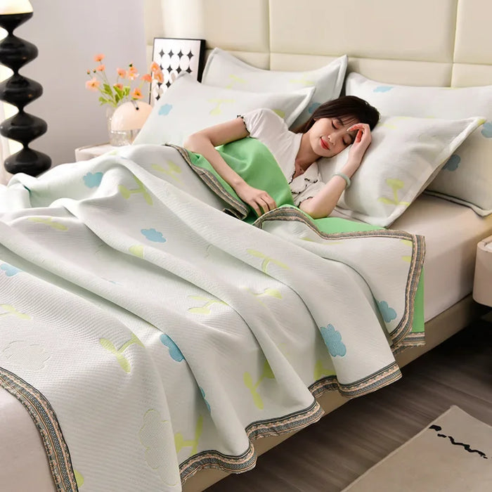 Elegant Summer Jacquard Airable Duvet Blanket