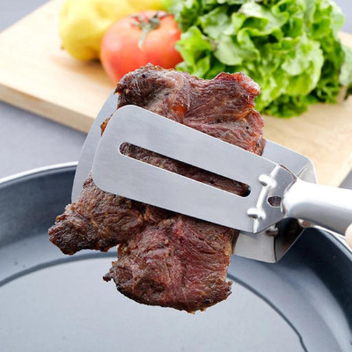 Premium Stainless Steel BBQ Turner and Steak Tongs Set - Ultimate Kitchen Essential