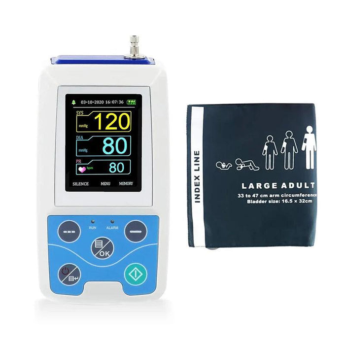 24-Hour Multi-Cuff Ambulatory Blood Pressure Monitor ABPM50+ with Free Data Analysis Software for All Ages