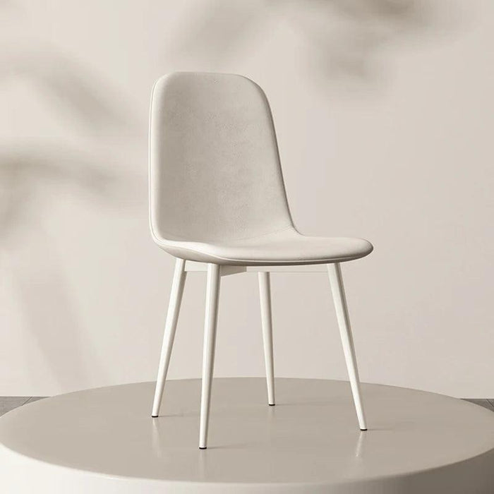 Chic White Leather Dining Chair for Upscale Aesthetics