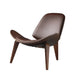 Nordic Artistic Solid Wood Lounge Chair with Unique Airplane Shell Design