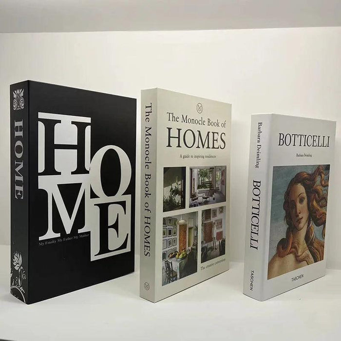 Elegant 3-Piece Decorative Faux Book Set for Home Décor