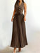 Sophisticated 2-Piece Floral Waistcoat and Flowing Skirt Set for Women