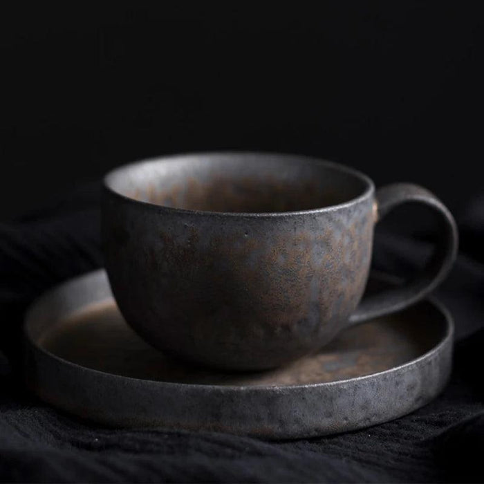 Japanese-Inspired Ceramic Mug Tumbler: Vintage Charm for Daily Enjoyment