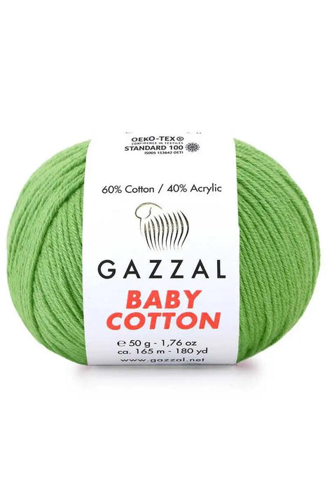 Gazzal Baby Cotton Ball Hand Knitting Yarn - 50g, 165m, Soft Cotton-Acrylic Blend for Creative Crochet & DIY Projects, Turkish Quality