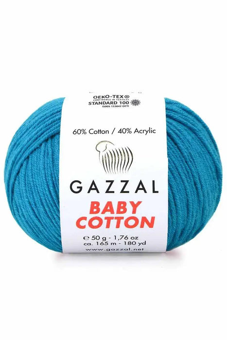 Gazzal Baby Cotton Ball Hand Knitting Yarn - 50g, 165m, Soft Cotton-Acrylic Blend for Creative Crochet & DIY Projects, Turkish Quality