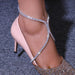 Glamorous Rhinestone High Heel Ankle Bracelet for Fashion-Forward Women