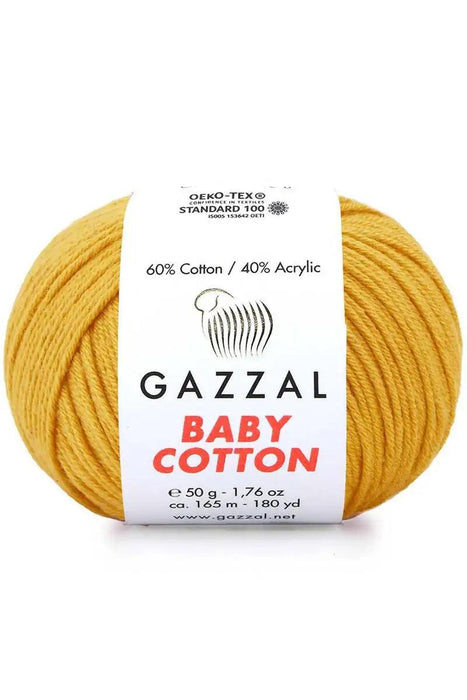 Gazzal Baby Cotton Ball Hand Knitting Yarn - 50g, 165m, Soft Cotton-Acrylic Blend for Creative Crochet & DIY Projects, Turkish Quality