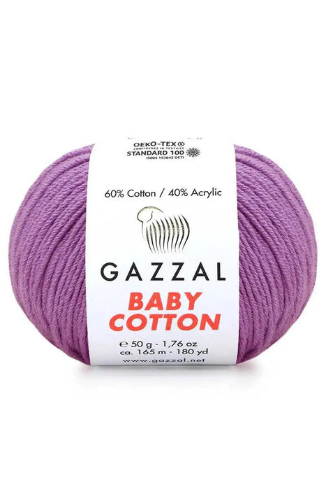 Gazzal Baby Cotton Ball Hand Knitting Yarn - 50g, 165m, Soft Cotton-Acrylic Blend for Creative Crochet & DIY Projects, Turkish Quality