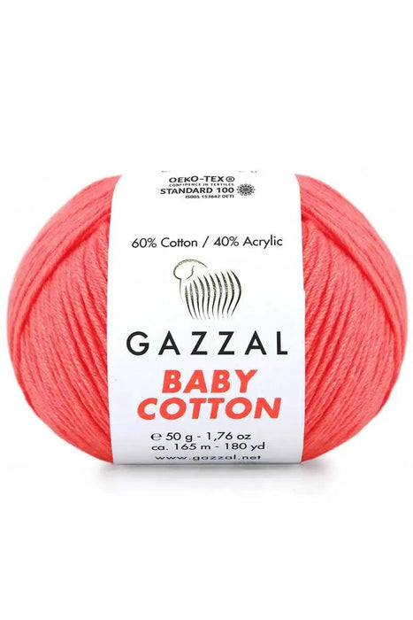 Gazzal Baby Cotton Ball Hand Knitting Yarn - 50g, 165m, Soft Cotton-Acrylic Blend for Creative Crochet & DIY Projects, Turkish Quality