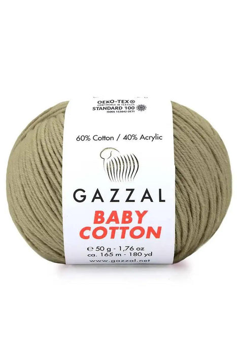 Gazzal Baby Cotton Ball Hand Knitting Yarn - 50g, 165m, Soft Cotton-Acrylic Blend for Creative Crochet & DIY Projects, Turkish Quality