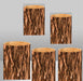 Wood Bark Texture Elastic Fabric Cylinder Covers - Customizable Set for Dessert Table Decor