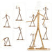 Creative Walnut Corner Floor Lamp with Human Figure Accent