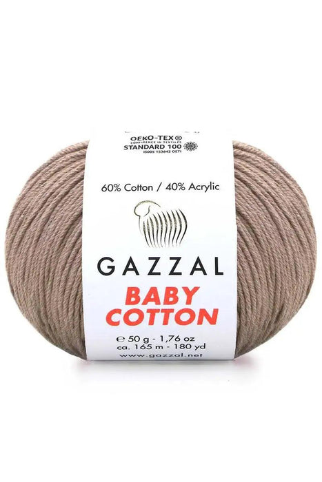Gazzal Baby Cotton Ball Hand Knitting Yarn - 50g, 165m, Soft Cotton-Acrylic Blend for Creative Crochet & DIY Projects, Turkish Quality
