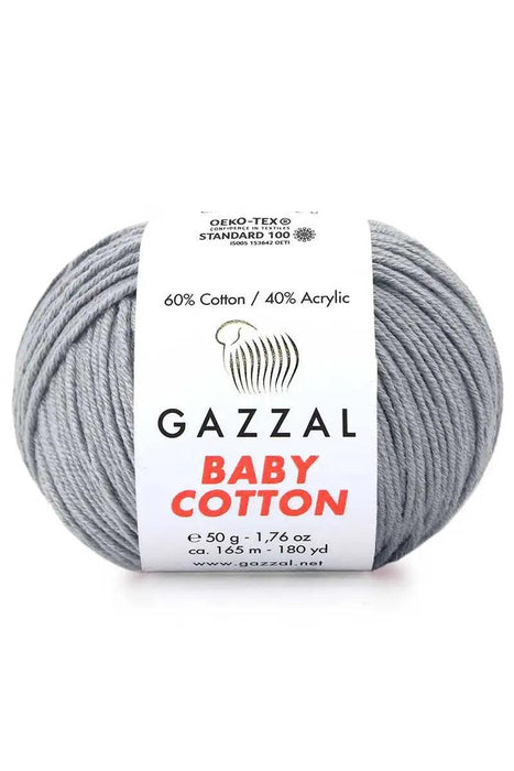 Gazzal Baby Cotton Ball Hand Knitting Yarn - 50g, 165m, Soft Cotton-Acrylic Blend for Creative Crochet & DIY Projects, Turkish Quality