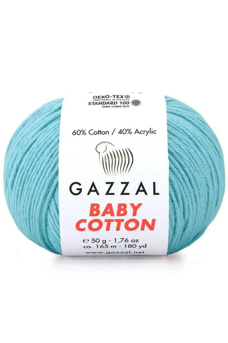 Gazzal Baby Cotton Ball Hand Knitting Yarn - 50g, 165m, Soft Cotton-Acrylic Blend for Creative Crochet & DIY Projects, Turkish Quality