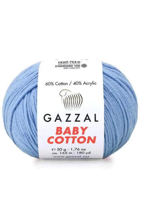 Gazzal Baby Cotton Ball Hand Knitting Yarn - 50g, 165m, Soft Cotton-Acrylic Blend for Creative Crochet & DIY Projects, Turkish Quality