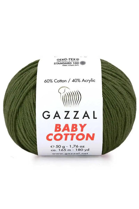 Gazzal Baby Cotton Ball Hand Knitting Yarn - 50g, 165m, Soft Cotton-Acrylic Blend for Creative Crochet & DIY Projects, Turkish Quality
