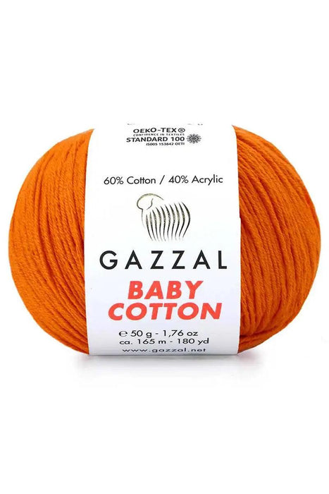 Gazzal Baby Cotton Ball Hand Knitting Yarn - 50g, 165m, Soft Cotton-Acrylic Blend for Creative Crochet & DIY Projects, Turkish Quality