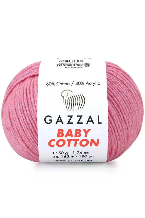 Gazzal Baby Cotton Ball Hand Knitting Yarn - 50g, 165m, Soft Cotton-Acrylic Blend for Creative Crochet & DIY Projects, Turkish Quality