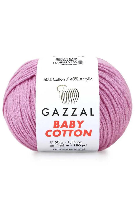 Gazzal Baby Cotton Ball Hand Knitting Yarn - 50g, 165m, Soft Cotton-Acrylic Blend for Creative Crochet & DIY Projects, Turkish Quality