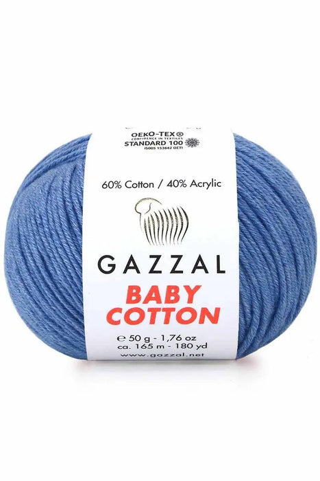Gazzal Baby Cotton Ball Hand Knitting Yarn - 50g, 165m, Soft Cotton-Acrylic Blend for Creative Crochet & DIY Projects, Turkish Quality