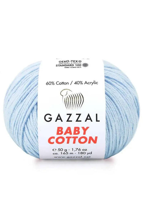 Gazzal Baby Cotton Ball Hand Knitting Yarn - 50g, 165m, Soft Cotton-Acrylic Blend for Creative Crochet & DIY Projects, Turkish Quality