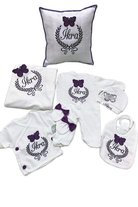 Personalized Luxury Cotton Baby Outfit Collection with Custom Embroidery