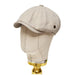 Ivory Linen 8-Panel Vintage Newsboy Cap for Men - Ideal Father's Day Gift